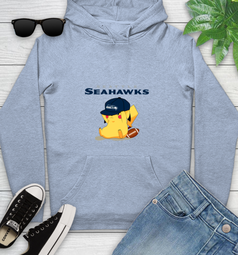 NFL Pikachu Football Seattle Seahawks Youth Hoodie 10