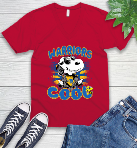 NBA Basketball Golden State Warriors Cool Snoopy Shirt V-Neck T-Shirt 6