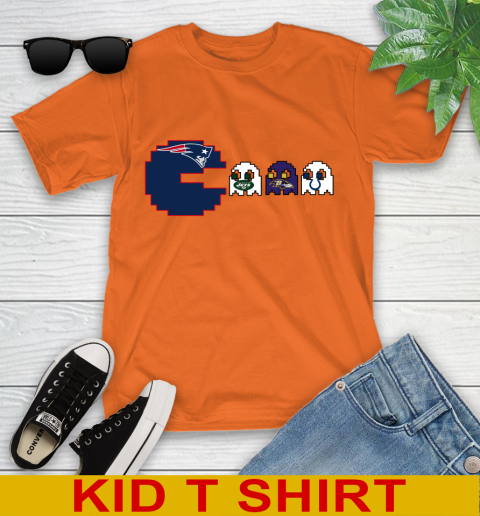 New England Patriots NFL Football Pac Man Champion Youth T-Shirt 7