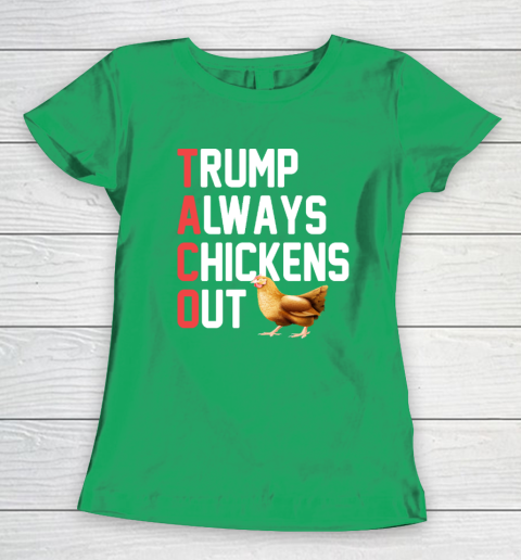 Political Trending TACO Trump Always Chickens Out Women's T-Shirt 4