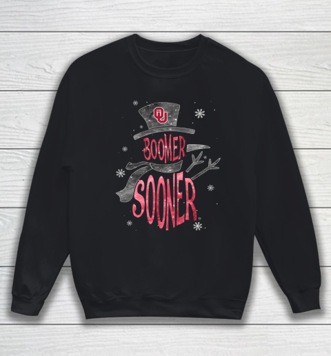 Oklahoma Sooners Christmas Snowman Sweatshirt