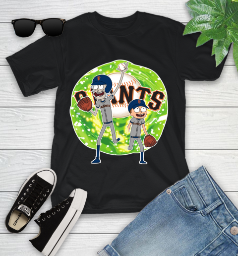 MLB San Francisco Giants Rick And Morty Baseball Sports Youth T-Shirt 2
