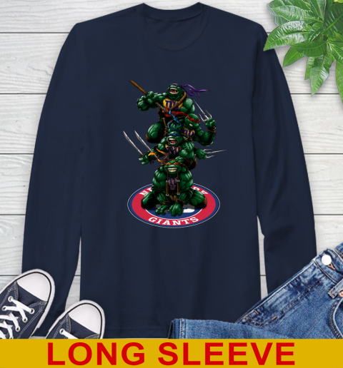 NFL Football New York Giants Teenage Mutant Ninja Turtles Shirt Long Sleeve T-Shirt 4