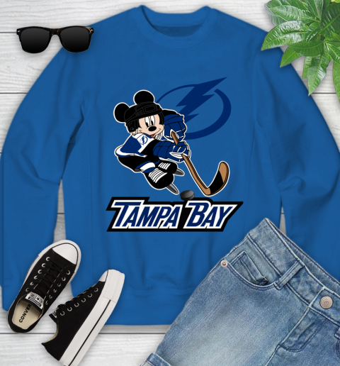 NHL Tampa Bay Lightning Mickey Mouse Disney Hockey T Shirt Youth Sweatshirt 8
