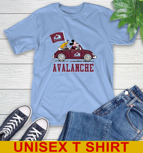NHL Hockey Colorado Avalanche Pluto Mickey Driving Disney Shirt T-Shirt 11