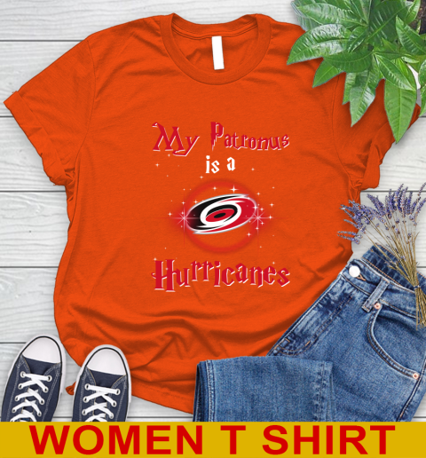 NHL Hockey Harry Potter My Patronus Is A Carolina Hurricanes Women's T-Shirt 3