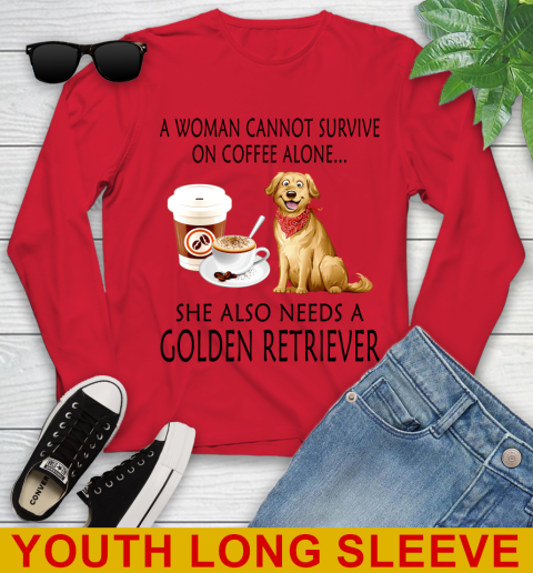 Women cannot survive on coffee alone she also need a GOLDEN tshirt 110