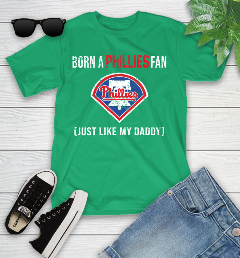 MLB Baseball Philadelphia Phillies Loyal Fan Just Like My Daddy Shirt Youth T-Shirt 7