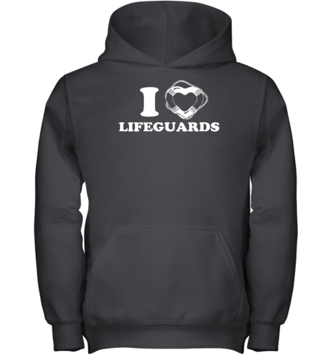 Hoesforclothes I Love Lifeguards Youth Hoodie