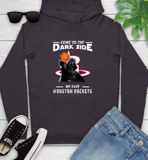 NBA Come To The Dark Side We Have Houston Rockets Star Wars Darth Vader Basketball Youth Hoodie 8