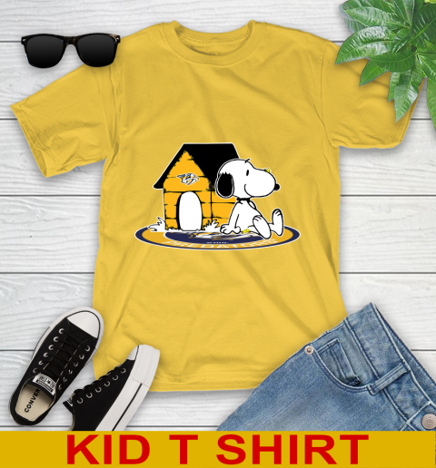 NHL Hockey Nashville Predators Snoopy The Peanuts Movie Shirt Youth T-Shirt 8