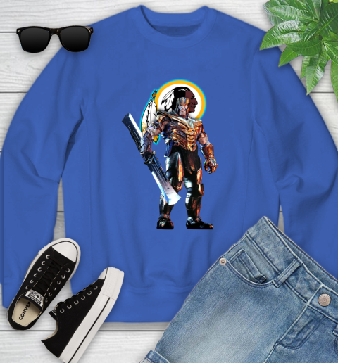 NFL Thanos Gauntlet Avengers Endgame Football Washington Redskins Youth Sweatshirt 8