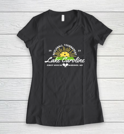 Lake Caroline Pickleball Tournament 2023 Women's V-Neck T-Shirt 4