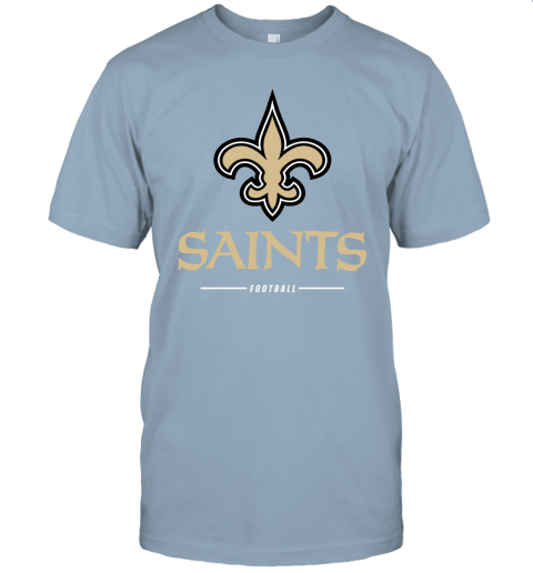 r7lt orleans saints nfl pro line black team lockup jersey t shirt 60 front light blue