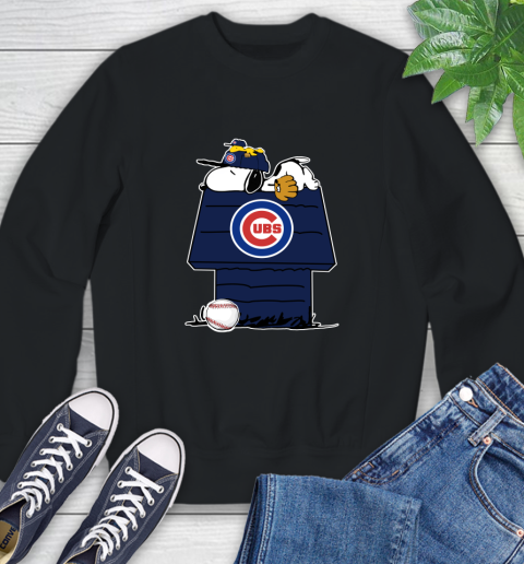 MLB Chicago Cubs Snoopy Woodstock The Peanuts Movie Baseball T Shirt Sweatshirt 2