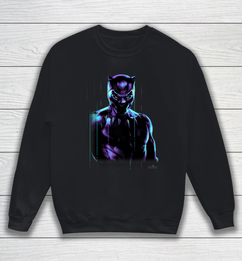 Marvel Infinity War Black Panther Neon Glow Graphic Sweatshirt