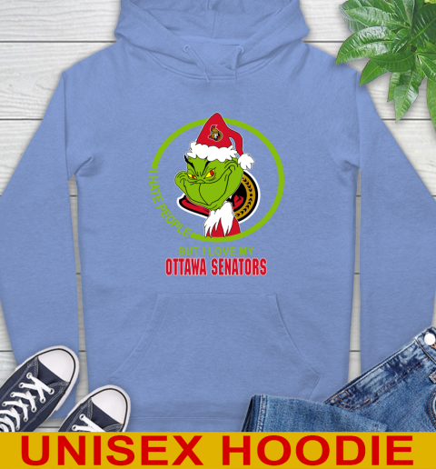 Ottawa Senators NHL Christmas Grinch I Hate People But I Love My Favorite Hockey Team Hoodie 11