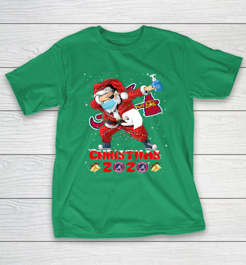 Atlanta Braves Funny Santa Claus Dabbing Christmas 2020 MLB T-Shirt 5