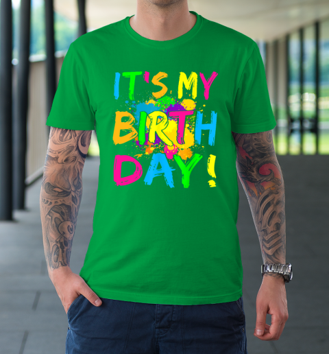 It's My Birthday Shirt Let's Glow Retro 80's Party Outfit T-Shirt 5