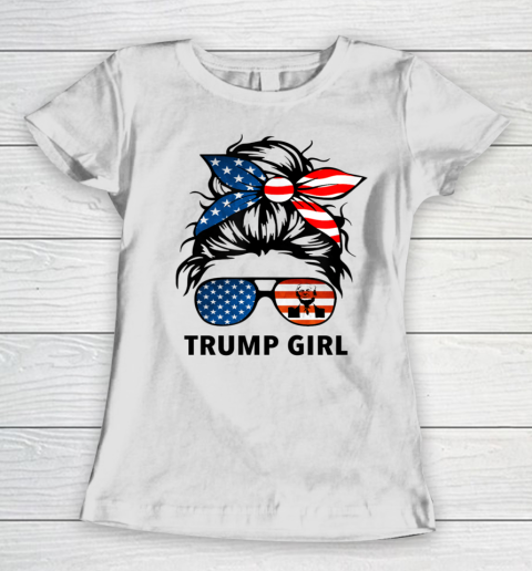 Trump Girl American Flag Glass Women's T-Shirt