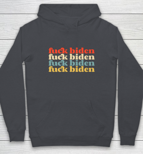 Vintage Fuck Biden Anti Biden Tee Top Womens Mens Premium Youth Hoodie 5