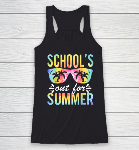 Schools Out For Summer Last Day Of School Student Teacher Racerback Tank