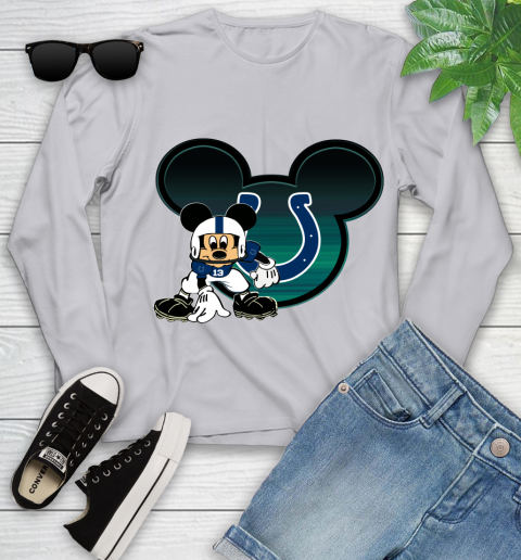 NFL Indianapolis Colts Mickey Mouse Disney Football T Shirt Youth Long Sleeve 5