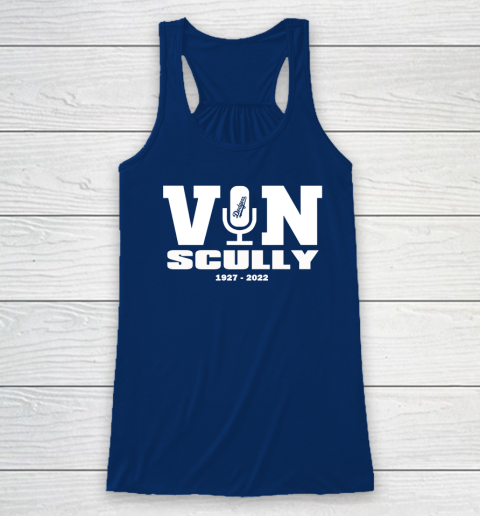 Vin Scully Microphone 1927 2022 Racerback Tank 4