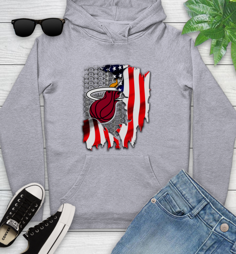 Miami Heat NBA Basketball American Flag Youth Hoodie 6