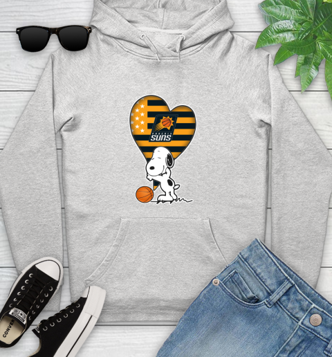 Phoenix Suns NBA Basketball The Peanuts Movie Adorable Snoopy Youth Hoodie
