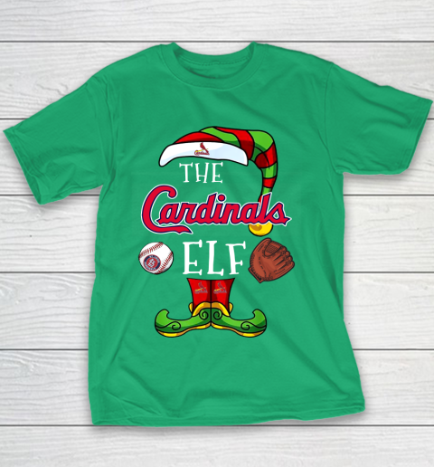 St.Louis Cardinals Christmas ELF Funny MLB Youth T-Shirt 3