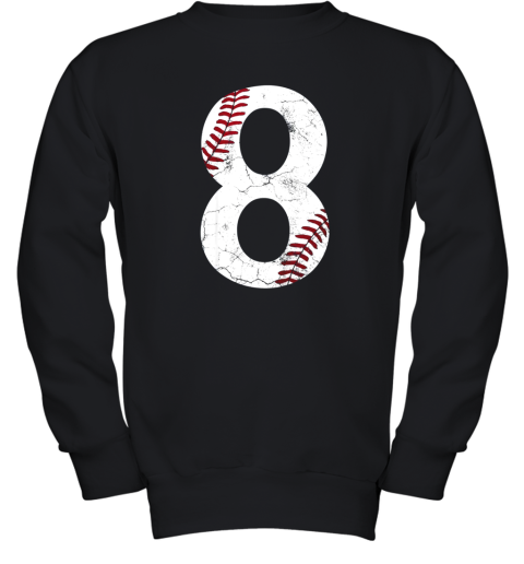 Happy Birthday 8th 8 Year Old Baseball Gift Boys Eight 2012 Youth Sweatshirt