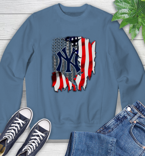 New York Yankees MLB Baseball American Flag Sweatshirt 8