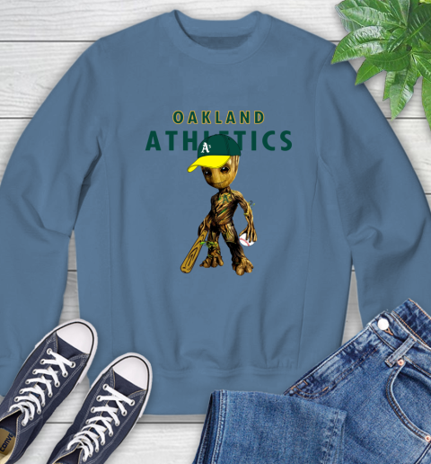 MLB Oakland Athletics Groot Guardians Of The Galaxy Baseball Sweatshirt 7