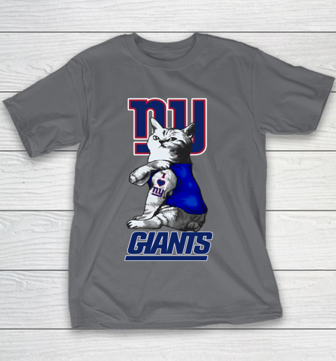 NFL Football My Cat Loves New York Giants Youth T-Shirt 6 NFL Football My Cat Loves New York Giants Youth T-Shirt - Image 6