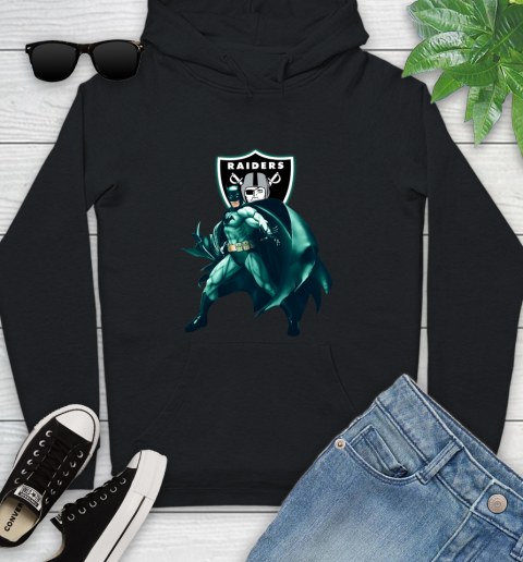 NFL Batman Football Sports Oakland Raiders Youth Hoodie 2