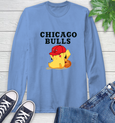 NBA Pikachu Basketball Sports Chicago Bulls Long Sleeve T-Shirt 11
