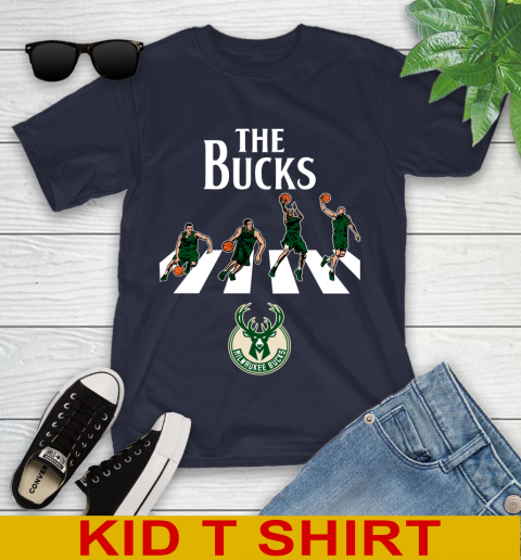 NBA Basketball Milwaukee Bucks The Beatles Rock Band Shirt Youth T-Shirt 2