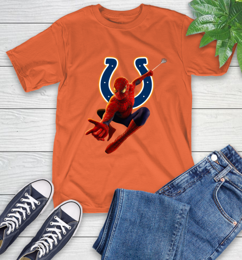 NFL Spider Man Avengers Endgame Football Indianapolis Colts T-Shirt 5