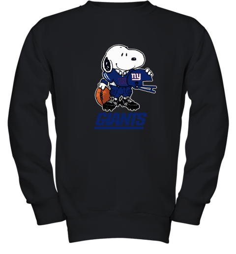 Snoopy A Strong And Proud New York Giants Player NFL Youth Sweatshirt