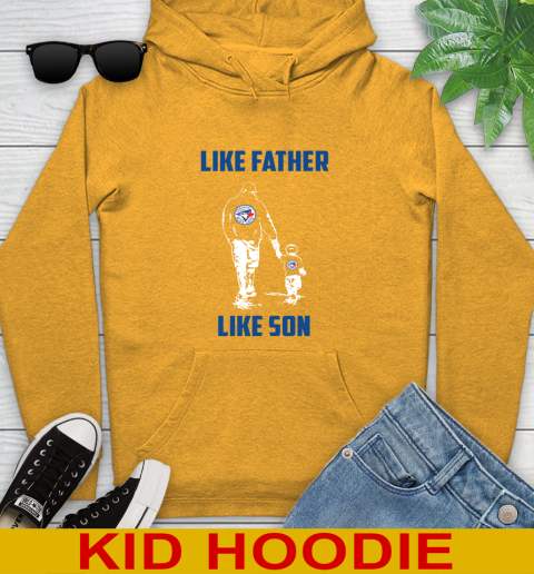 Toronto Blue Jays MLB Baseball Like Father Like Son Sports Youth Hoodie 2