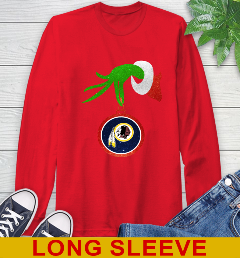 Washington Redskins Grinch Merry Christmas NFL Football Long Sleeve T-Shirt 10