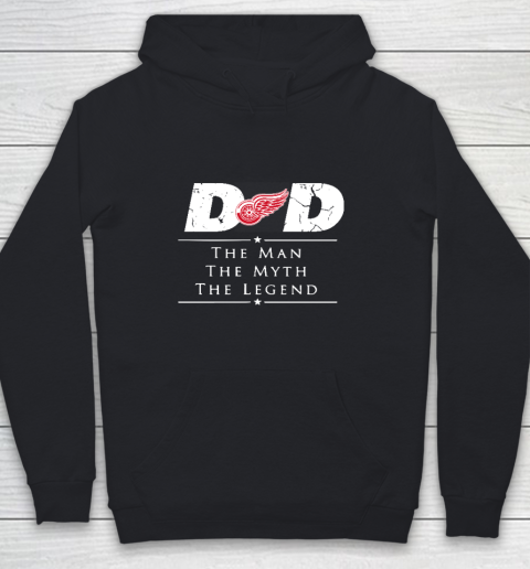 Detroit Red Wings NHL Ice Hockey Dad The Man The Myth The Legend Youth Hoodie