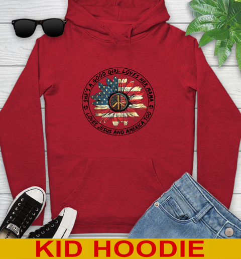 America sunflower she's a good girl loves her mama shirt 119