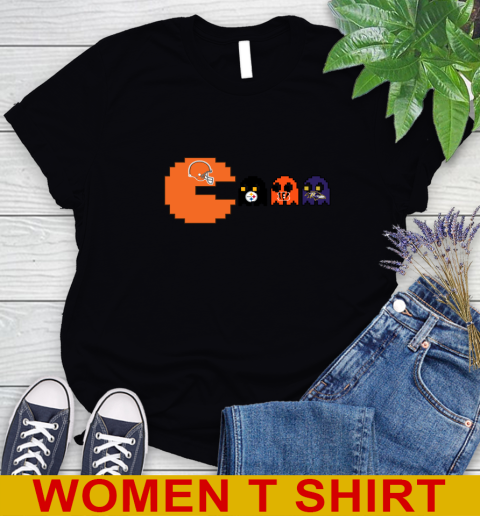 Cleveland Browns NFL Football Pac Man Champion Women's T-Shirt 2
