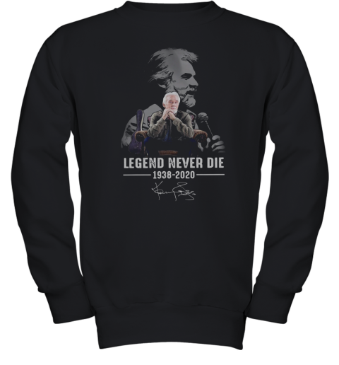 Kenny Rogers Legend Never Die 1938 2020 Signature Youth Sweatshirt