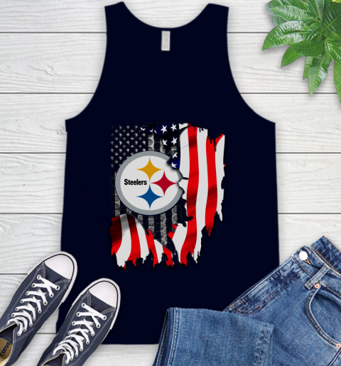 Pittsburgh Steelers NFL Football American Flag Tank Top 3 Pittsburgh Steelers NFL Football American Flag Tank Top - Image 3
