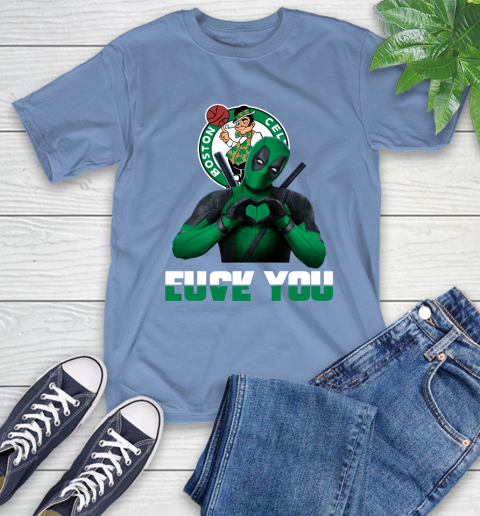 NBA Boston Celtics Deadpool Love You Fuck You Basketball Sports T-Shirt 12