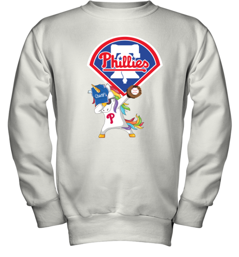 Hip Hop Dabbing Unicorn Flippin Love Philadelphia Phillies Youth Sweatshirt