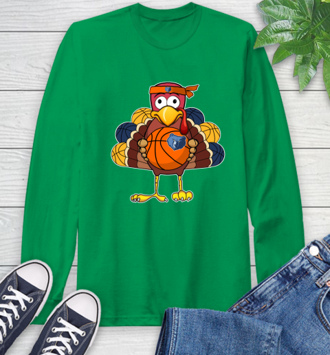 Memphis Grizzlies Turkey thanksgiving day Long Sleeve T-Shirt 7